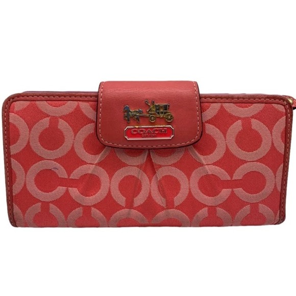COACH Signature Canvas Wallet - Picture 1 of 10